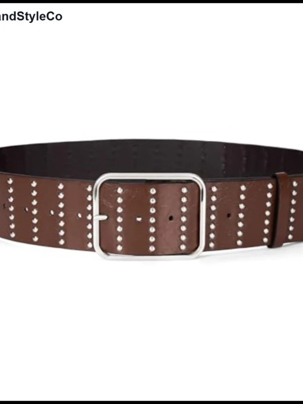 Chunky Studded Wide Belt for Women, 2.3